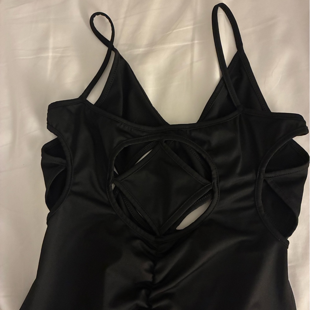 Black Strappy maxi gown with cutouts size Small